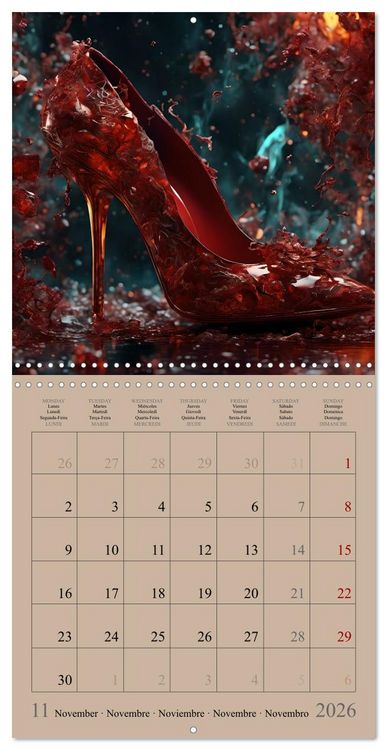 Produktbild: Enchanted by high heels - For shoe lovers (Wall Calendar 2026 12 &times; 12 Inch) CALVENDO 12 Month Wall Calendar