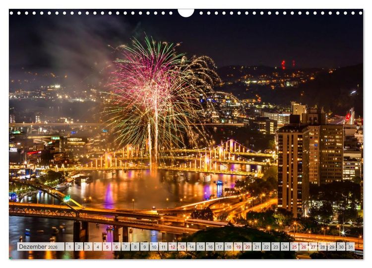 Produktbild: PITTSBURGH Charmante Impressionen (Wandkalender 2026 DIN A3 quer), CALVENDO Monatskalender