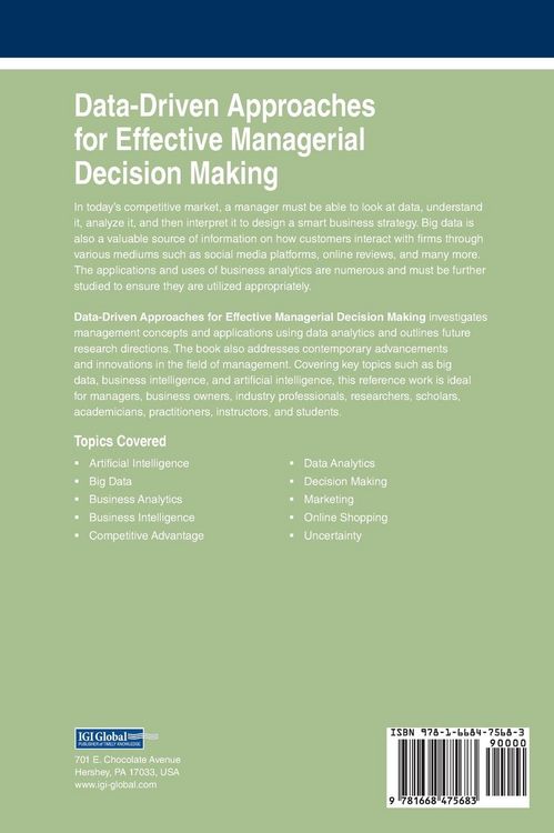 Produktbild: Data-Driven Approaches for Effective Managerial Decision Making