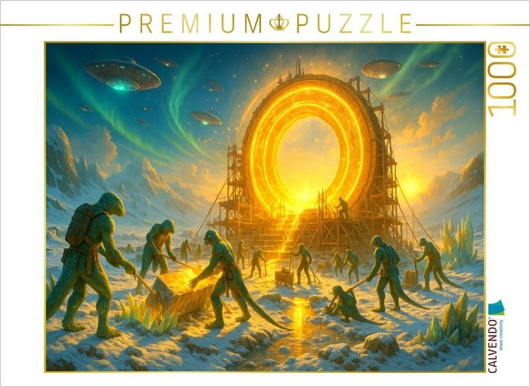 Produktbild: CALVENDO Puzzle Atlantis-Tor - Dimensionsriss im Eis | 1000 Teile Lege-Gr&ouml;&szlig;e 64x48cm Foto-Puzzle f&uuml;r gl&uuml;ckliche Stunden