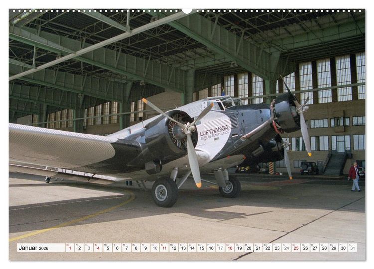 Produktbild: Junkers Ju-52 Rundflug &uuml;ber Berlin (Wandkalender 2026 DIN A2 quer), CALVENDO Monatskalender