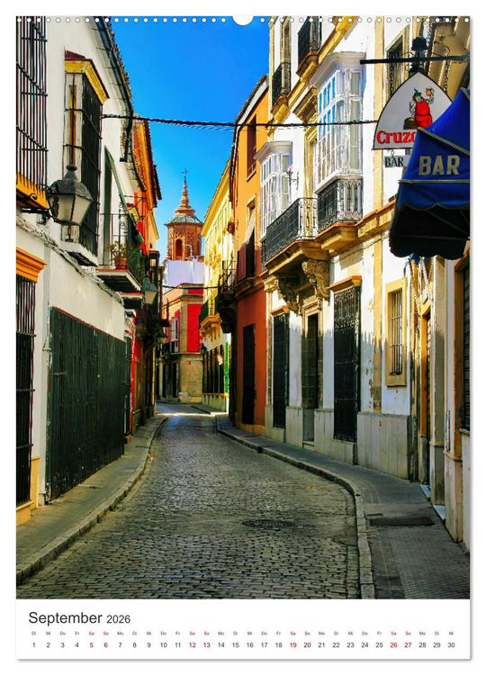 Produktbild: Andalusien - Malerische Gassen (hochwertiger Premium Wandkalender 2026 DIN A2 hoch), Kunstdruck in Hochglanz