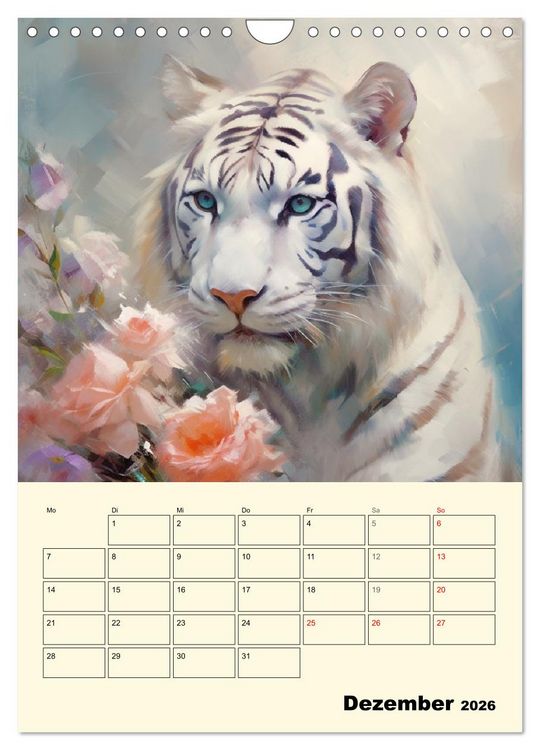 Produktbild: Raubkatzen. Zauberhafte Aquarelle (Wandkalender 2026 DIN A4 hoch), CALVENDO Monatskalender