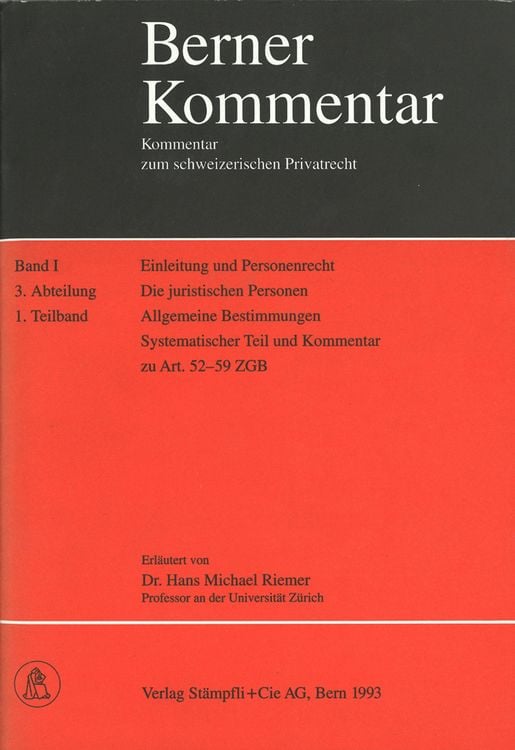 Produktbild: Personenrecht, Familienrecht / Die juristischen Personen - Allgemeine Bestimmungen