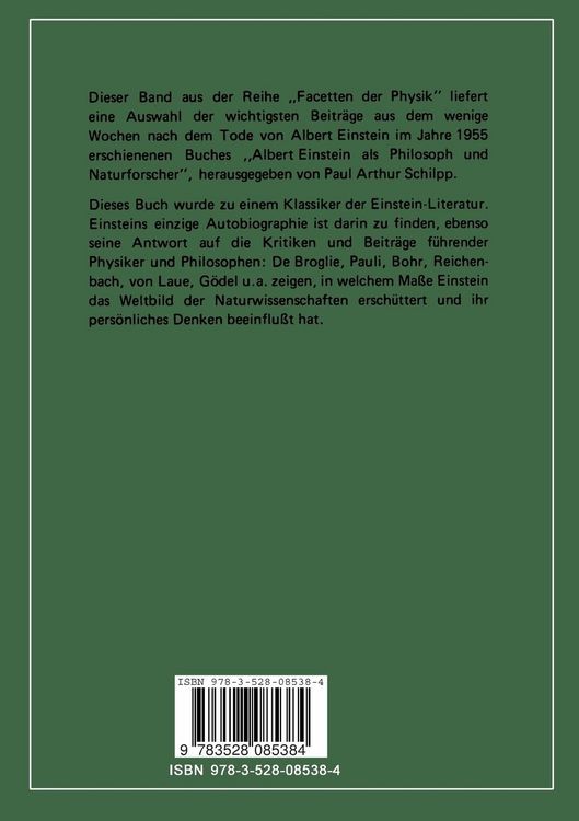 Produktbild: Albert Einstein als Philosoph und Naturforscher