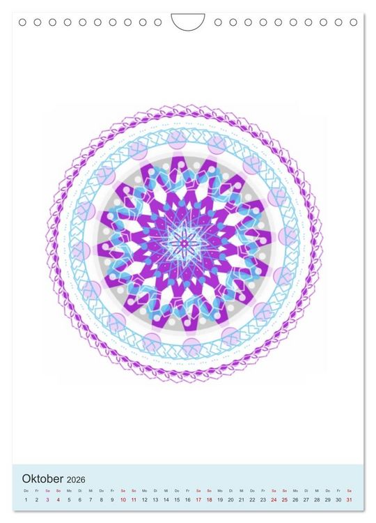 Produktbild: Transluzent-Mandalas (Wandkalender 2026 DIN A4 hoch), CALVENDO Monatskalender