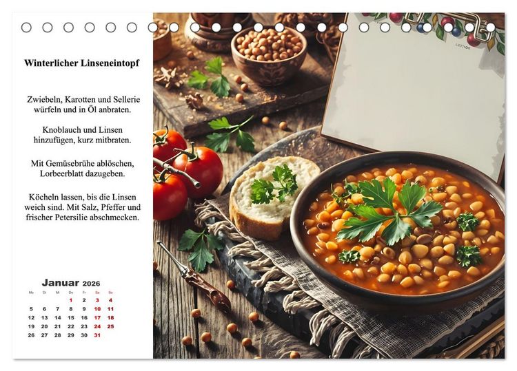 Produktbild: Green Delights - Ein Jahr voller veganer Gen&uuml;sse (Tischkalender 2026 DIN A5 quer), CALVENDO Monatskalender