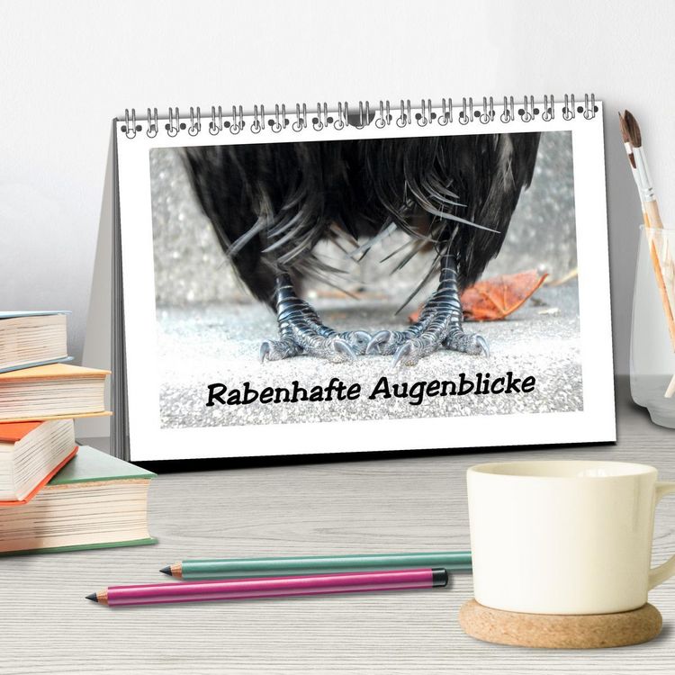 Produktbild: Rabenhafte Augenblicke (Tischkalender 2026 DIN A5 quer), CALVENDO Monatskalender