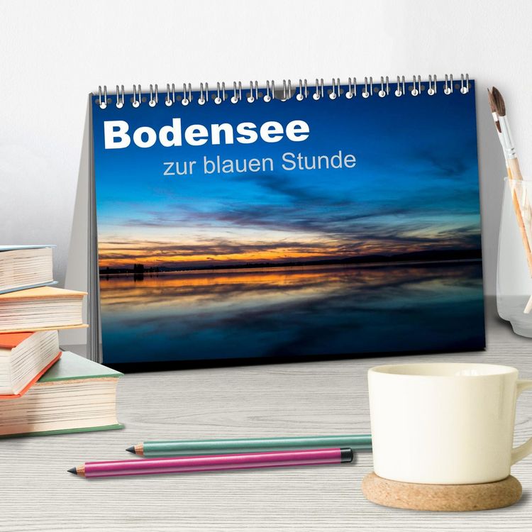 Produktbild: Bodensee zur blauen Stunde (Tischkalender 2026 DIN A5 quer), CALVENDO Monatskalender