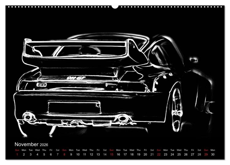 Produktbild: 911 Lines (High Quality Premium Wall Calendar 2026 DIN A2 landscape),CALVENDO 12 Month Wall Calendar
