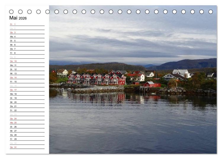 Produktbild: Impressionen von Norwegen entlang der Hurtigruten (Tischkalender 2026 DIN A5 quer), CALVENDO Monatskalender
