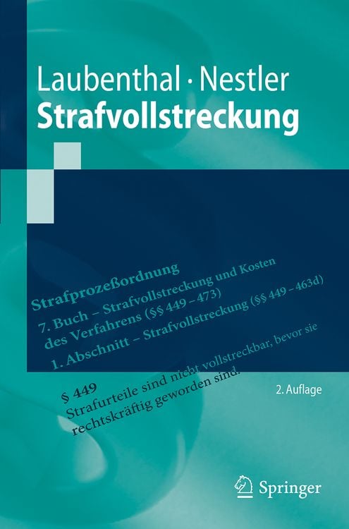 Bild vom Artikel Strafvollstreckung vom Autor Klaus Laubenthal