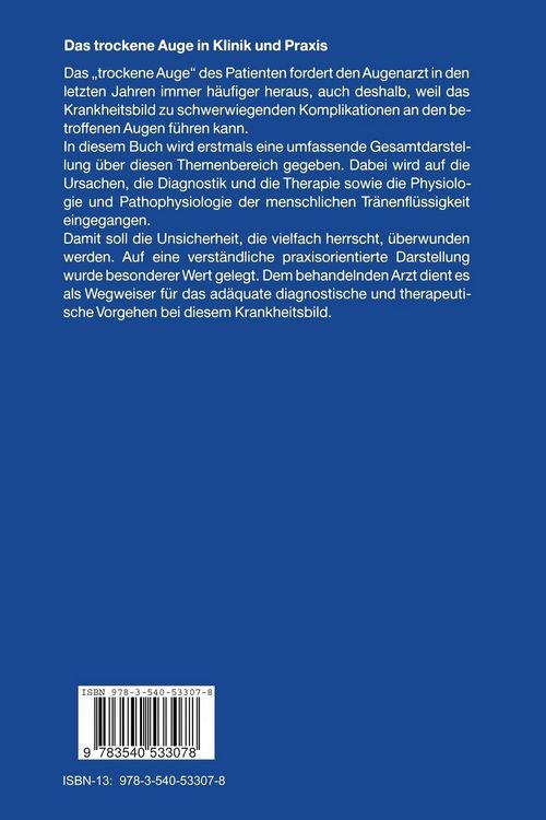 Produktbild: Das trockene Auge in Klinik und Praxis
