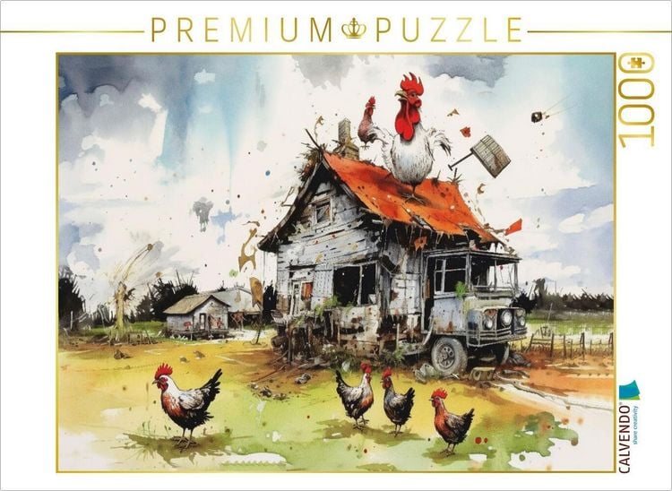 Produktbild: CALVENDO Puzzle Der Bauernhof | 1000 Teile Lege-Gr&ouml;&szlig;e 64x48cm Foto-Puzzle f&uuml;r gl&uuml;ckliche Stunden