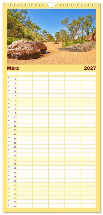 Produktbild: Familienplaner 2027 - Faszination Australien - eine Traumreise mit 5 Spalten (Wandkalender, 21 x 45 cm) CALVENDO