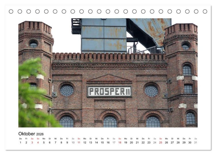 Produktbild: Zeche Prosper-Haniel Bottrop (Tischkalender 2026 DIN A5 quer), CALVENDO Monatskalender