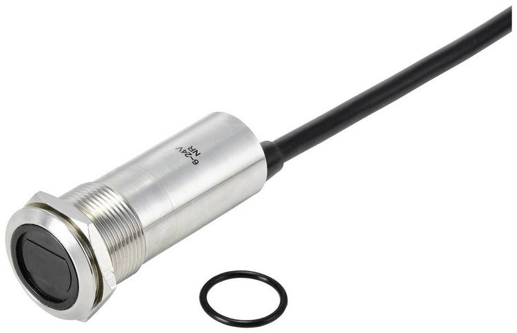 Produktbild: TRU COMPONENTS TC-10091072 ONPOW91-19D10BYSSNR6-24VDC Ber&uuml;hrungsloser Schalter 6 V, 24 V 300 mA 1 x Aus/(Ein) tastend Rot 1 St.