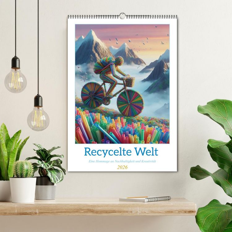 Produktbild: Recycelte Welt - Eine Hommage an Nachhaltigkeit und Kreativit&auml;t (Wandkalender 2026 DIN A2 hoch), CALVENDO Monatskalender