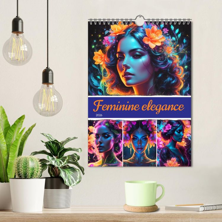 Produktbild: Feminine elegance (Wall Calendar 2026 DIN A4 portrait), CALVENDO 12 Month Wall Calendar