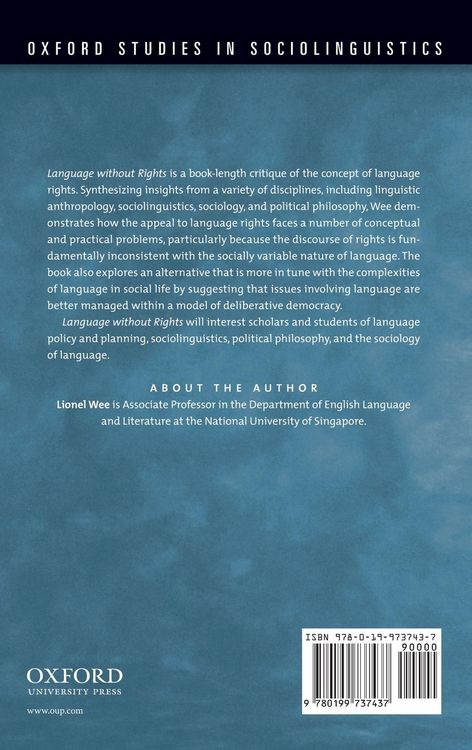 Produktbild: Language without Rights