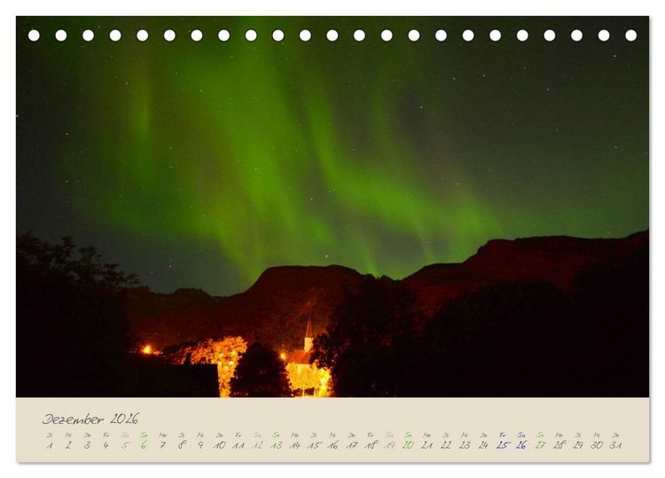 Produktbild: Zauber des Nordlichts - Aurora borealis (Tischkalender 2026 DIN A5 quer), CALVENDO Monatskalender