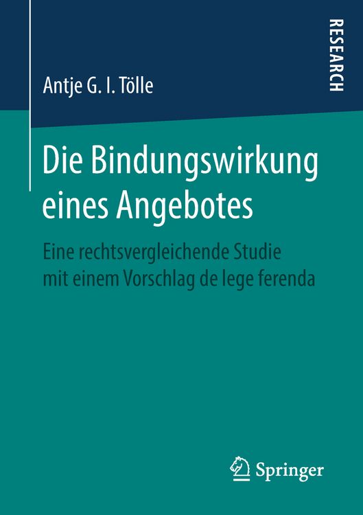 Produktbild: Die Bindungswirkung eines Angebotes