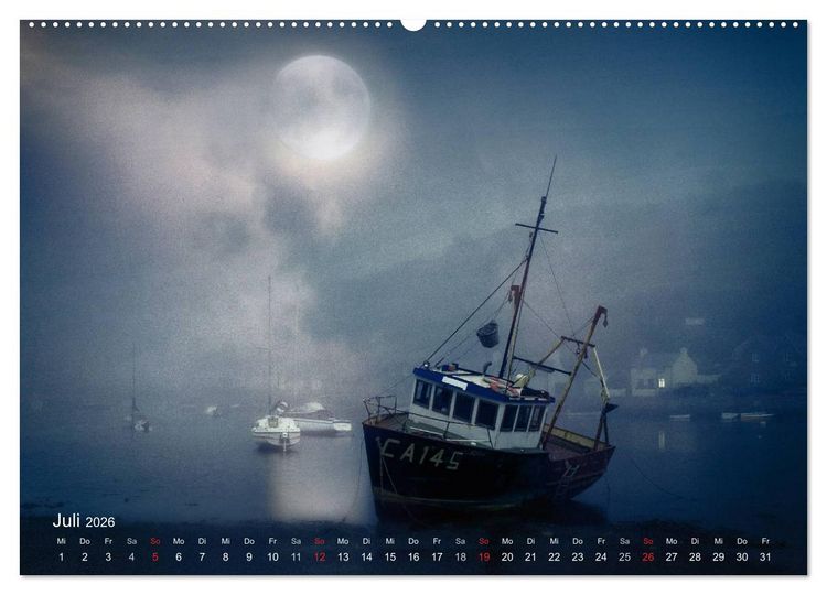 Produktbild: Mondnacht (Wandkalender 2026 DIN A2 quer), CALVENDO Monatskalender