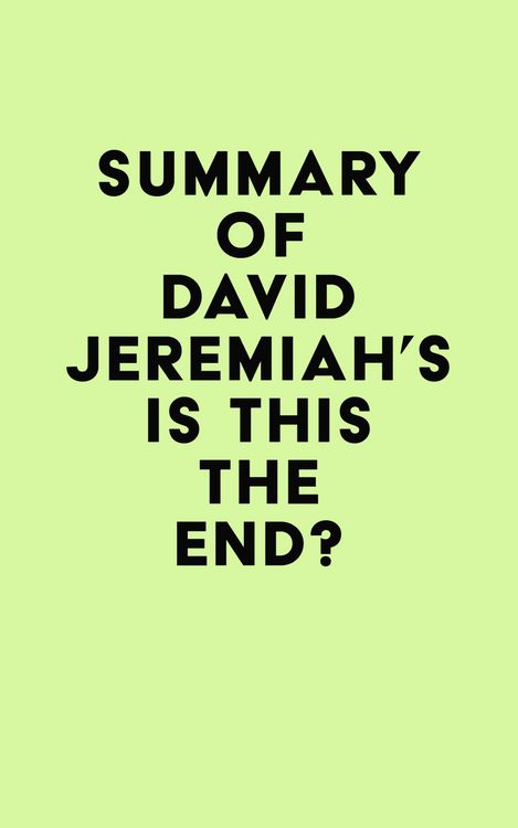 Produktbild: Summary of David Jeremiah's Is This the End?