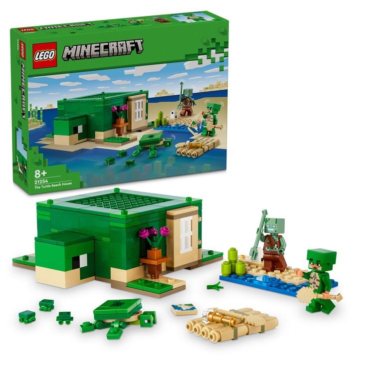 Produktbild: LEGO Minecraft 21254 Das Schildkrötenstrandhaus, Tierpflege Spielzeug