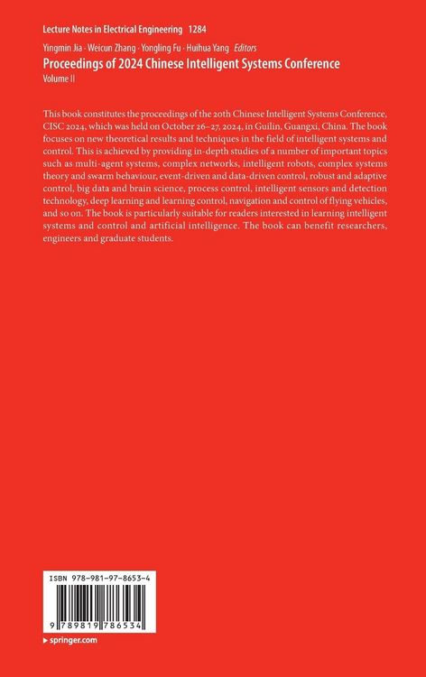 Produktbild: Proceedings of 2024 Chinese Intelligent Systems Conference