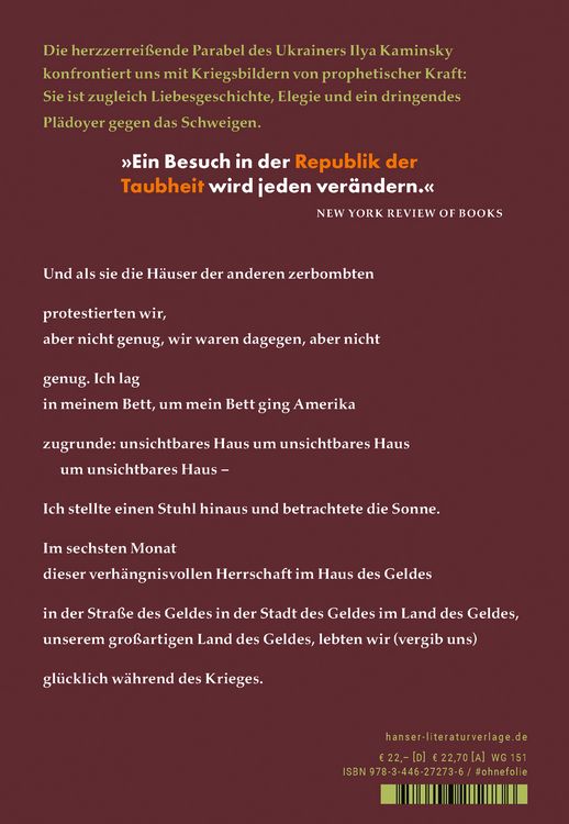Produktbild: Republik der Taubheit