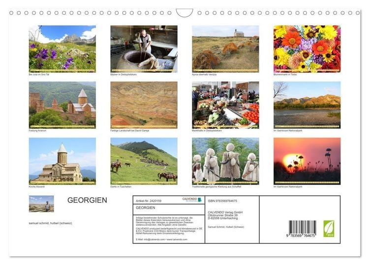 Produktbild: GEORGIEN (Wandkalender 2027 DIN A3 quer), CALVENDO Monatskalender