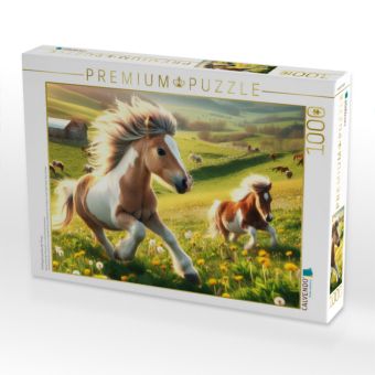 Produktbild: CALVENDO Puzzle Fr&uuml;hlingserwachen der Ponys | 1000 Teile Lege-Gr&ouml;&szlig;e 64x48cm Foto-Puzzle f&uuml;r gl&uuml;ckliche Stunden