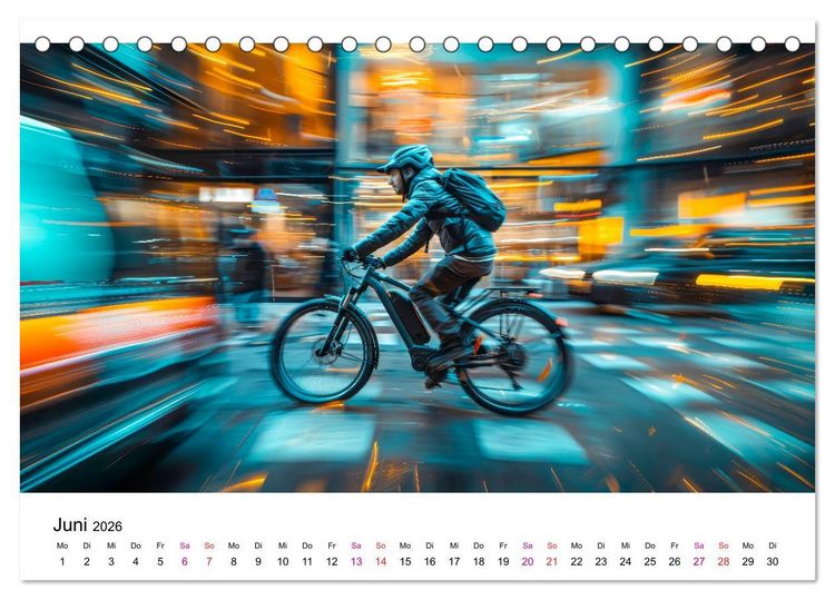 Produktbild: E-Bike einfach cool (Tischkalender 2026 DIN A5 quer), CALVENDO Monatskalender