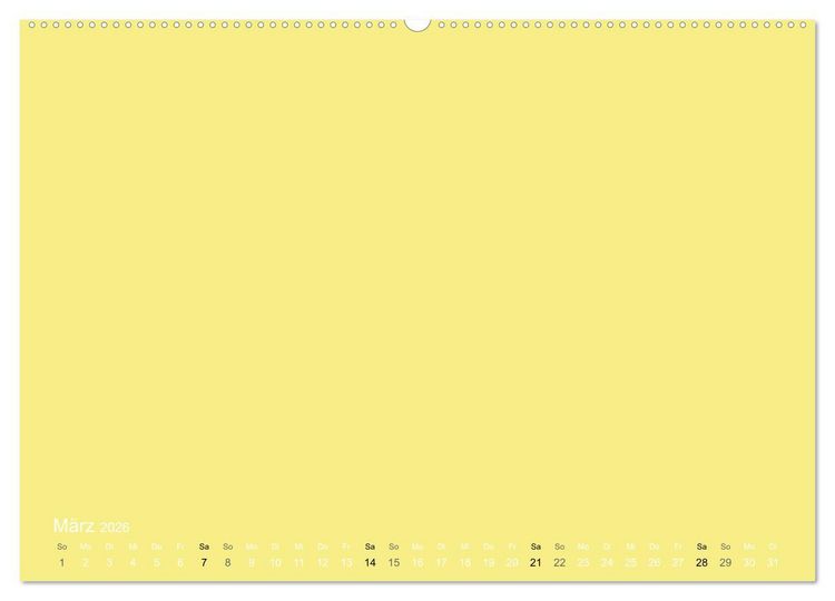 Produktbild: Bastelkalender - Gelb (Wandkalender 2026 DIN A2 quer), CALVENDO Monatskalender