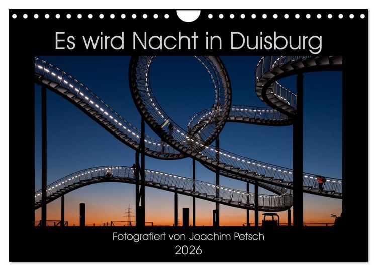 Produktbild: Es wird Nacht in Duisburg (Wandkalender 2026 DIN A4 quer), CALVENDO Monatskalender