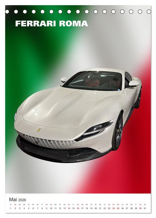 Produktbild: Il Mondo Ferrari (Tischkalender 2026 DIN A5 hoch), CALVENDO Monatskalender