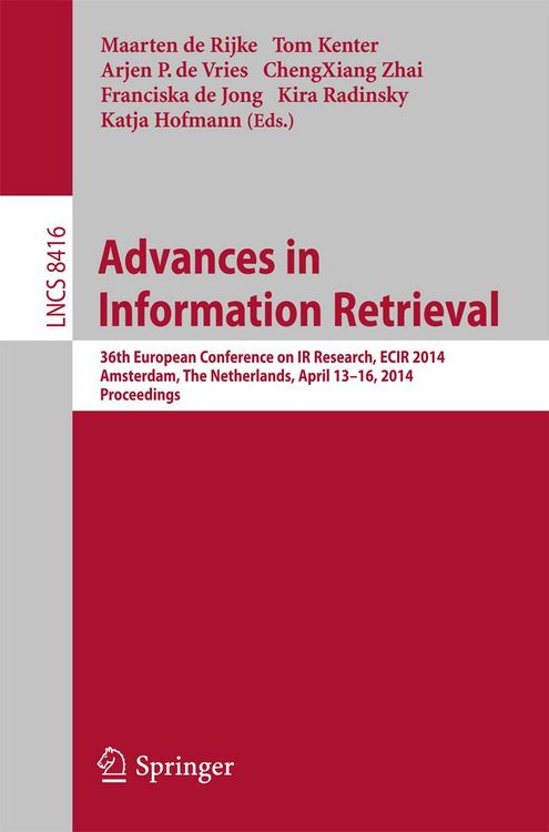 Produktbild: Advances in Information Retrieval