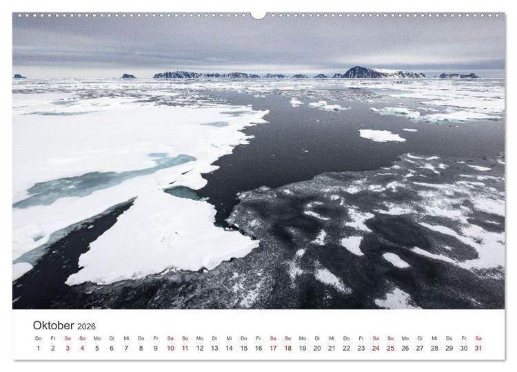 Produktbild: Naturparadies Svalbard (Wandkalender 2026 DIN A2 quer), CALVENDO Monatskalender