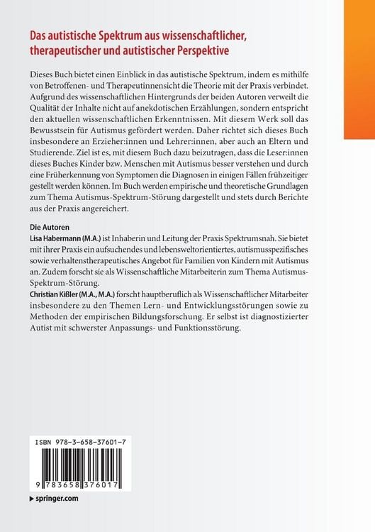 Produktbild: Das autistische Spektrum aus wissenschaftlicher, therapeutischer und autistischer Perspektive
