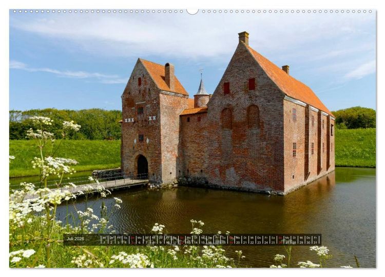 Produktbild: Schl&ouml;sser und Burgen in D&auml;nemark 2026 (hochwertiger Premium Wandkalender 2026 DIN A2 quer), Kunstdruck in Hochglanz