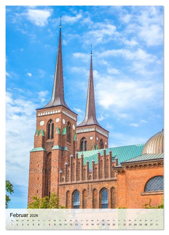 Produktbild: Historisches Seeland &ndash; D&auml;nemarks architektonische Sch&auml;tze (Wandkalender 2026 DIN A4 hoch), CALVENDO Monatskalender