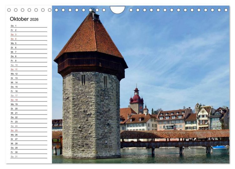 Produktbild: Erleben Sie LUZERN (Wandkalender 2026 DIN A4 quer), CALVENDO Monatskalender