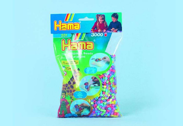Hama Perlen pastell, pastellfarben, 3000 Stück