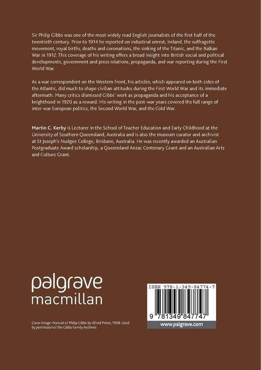 Produktbild: Sir Philip Gibbs and English Journalism in War and Peace