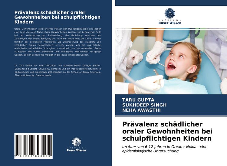 Produktbild: Pr&auml;valenz sch&auml;dlicher oraler Gewohnheiten bei schulpflichtigen Kindern