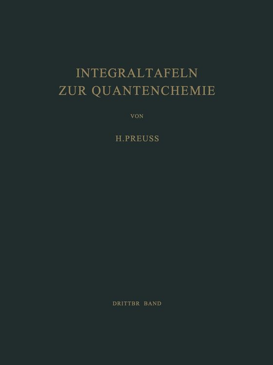 Produktbild: Integraltafeln zur Quantenchemie