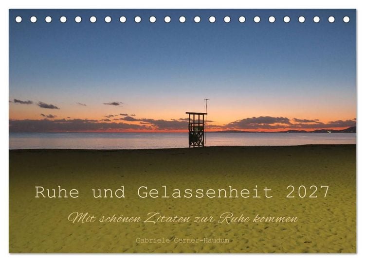 Produktbild: Ruhe und Gelassenheit 2027 (Tischkalender 2027 DIN A5 quer), CALVENDO Monatskalender