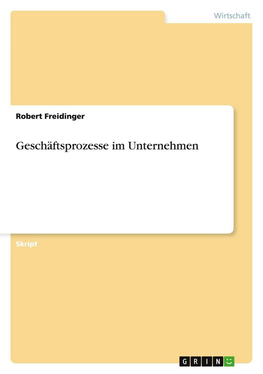 Produktbild: Gesch&auml;ftsprozesse im Unternehmen