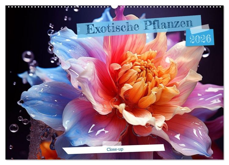 Produktbild: Exotische Pflanzen Close-up (Wandkalender 2026 DIN A2 quer), CALVENDO Monatskalender